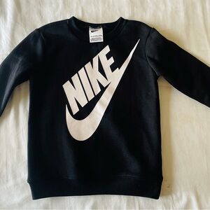 Toddler 2 Nike Black Sweatshirt with Logo